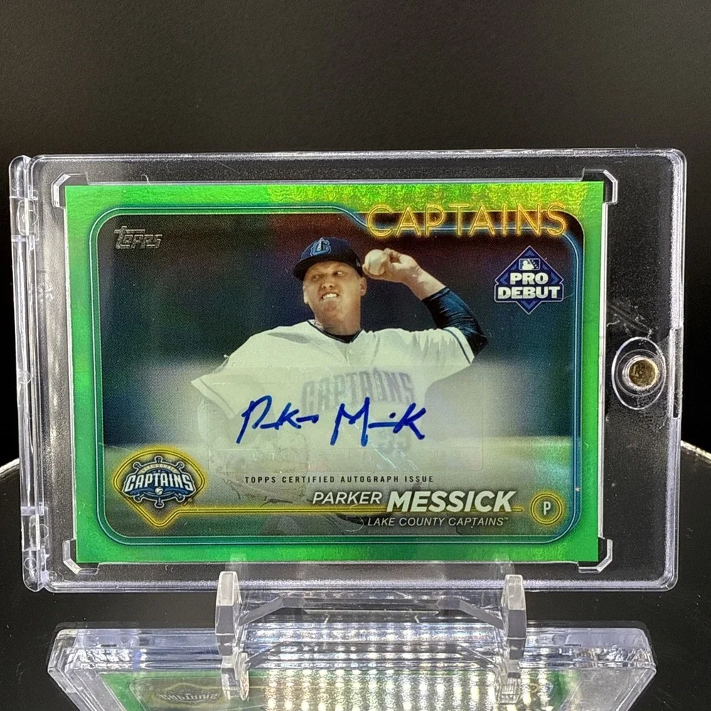 Parker Messick 2024 Topps Pro Debut Green Foil Auto 58/99 #PD-147 Guardians